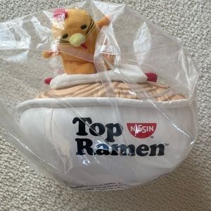 Nissin Top Ramen X Gudetama Interactive Bowl Plush Noodle Soup Toy